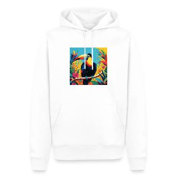 Tukan - Männer Premium Bio Hoodie - Weiß - Vorne - Nico (187cm)