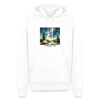 Bushcraft Camp Life 2 - Männer Premium Bio Hoodie - Weiß - Vorne - Nico (187cm)