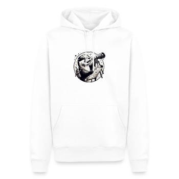 Otter Astral Explorer - Männer Premium Bio Hoodie - Weiß - Vorne - Nico (187cm)