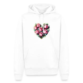 Blume Garten Blumen Hobbygärtner Gärtner Geschenk - Männer Premium Bio Hoodie - Weiß - Vorne - Nico (187cm)