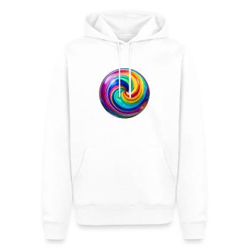 Magic Swirl Marble - Men’s Premium Organic Hoodie - white - Front - Nico (187cm)
