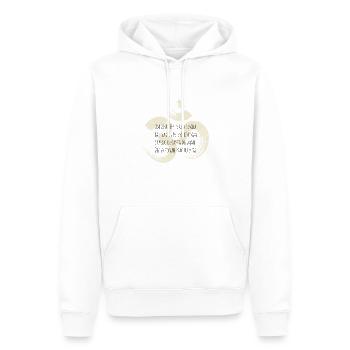 Yoga Outfit / Gayatri Mantra / Om Bhur Bhuvah Svah - Männer Premium Bio Hoodie - Weiß - Vorne - Nico (187cm)