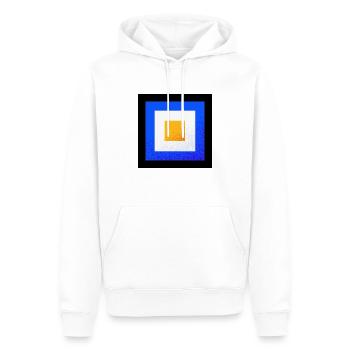 Squares in squares - Men’s Premium Organic Hoodie - white - Front - Nico (187cm)