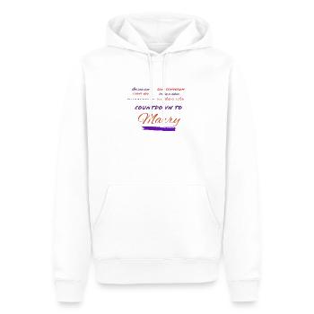 Marry - Männer Premium Bio Hoodie - Weiß - Vorne - Nico (187cm)