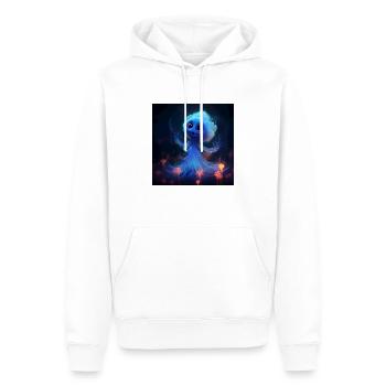 Lumalee - Cute little bioluminescent character - Men’s Premium Organic Hoodie - white - Front - Nico (187cm)