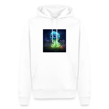 Lumalee - Cute little bioluminescent character - Men’s Premium Organic Hoodie - white - Front - Nico (187cm)