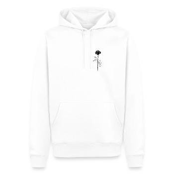 Rose noire - Sweat à capuche Premium bio Homme - blanc - Devant - Nico (187cm)