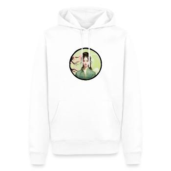 Glattes Asien - Männer Premium Bio Hoodie - Weiß - Vorne - Nico (187cm)
