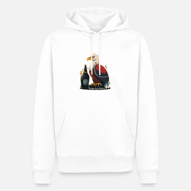 Eagle Eye Sherry - Männer Premium Bio Hoodie - Weiß