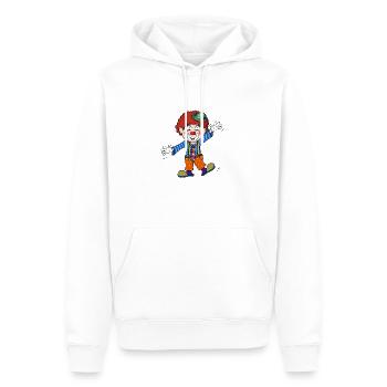 Clown - Männer Premium Bio Hoodie - Weiß - Vorne - Nico (187cm)