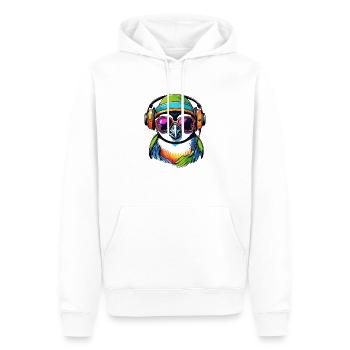 Cooler lustiger Gamer Pinguin - Männer Premium Bio Hoodie - Weiß - Vorne - Nico (187cm)