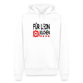 Kuchen - Männer Premium Bio Hoodie - Weiß - Vorne - Nico (187cm)