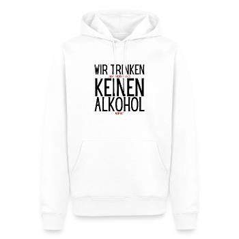 Alkoholfrei? Schau zweimal hin! - Männer Premium Bio Hoodie - Weiß - Vorne - Nico (187cm)
