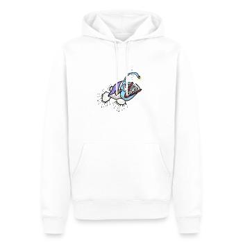 Anglerfisch - Männer Premium Bio Hoodie - Weiß - Vorne - Nico (187cm)