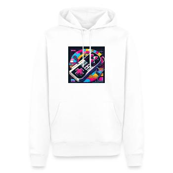 Joystick 3 - Männer Premium Bio Hoodie - Weiß - Vorne - Nico (187cm)