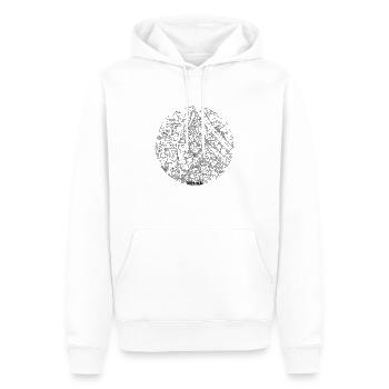VIENNA - Men’s Premium Organic Hoodie - white - Front - Nico (187cm)