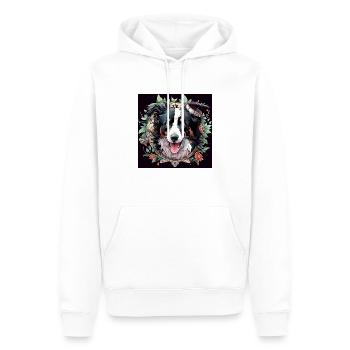 Coucou me voilà - Sweat à capuche Premium bio Homme - blanc - Devant - Nico (187cm)
