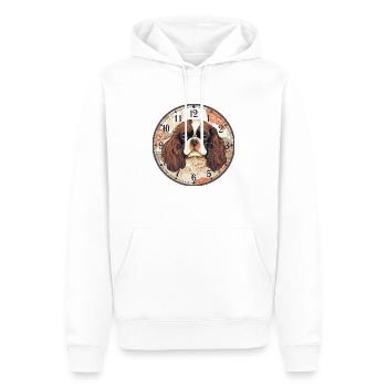 Seriousness - Men’s Premium Organic Hoodie - white - Front - Nico (187cm)