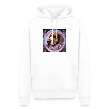 Immer bereit - Männer Premium Bio Hoodie - Weiß - Vorne - Nico (187cm)
