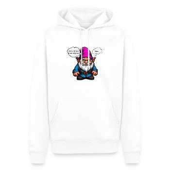 Gnome Attitude - Männer Premium Bio Hoodie - Weiß - Vorne - Nico (187cm)