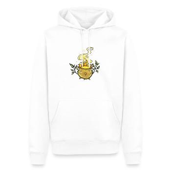 Sonne - Männer Premium Bio Hoodie - Weiß - Vorne - Nico (187cm)