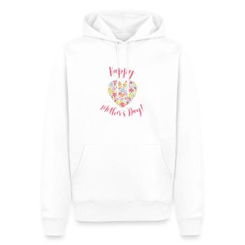 Bonne fête des mères - Sweat à capuche Premium bio Homme - blanc - Devant - Nico (187cm)