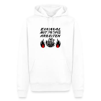 Feuerwehr - Männer Premium Bio Hoodie - Weiß - Vorne - Nico (187cm)