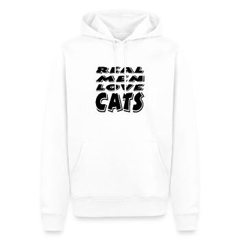 Chat - Sweat à capuche Premium bio Homme - blanc - Devant - Nico (187cm)