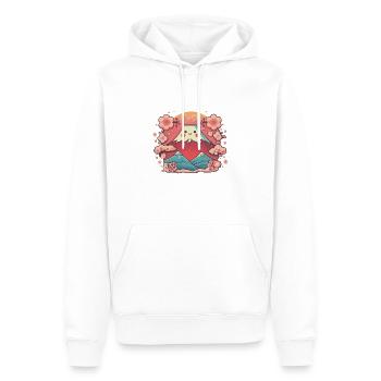 Œuvres d’art japonaises - Sweat à capuche Premium bio Homme - blanc - Devant - Nico (187cm)