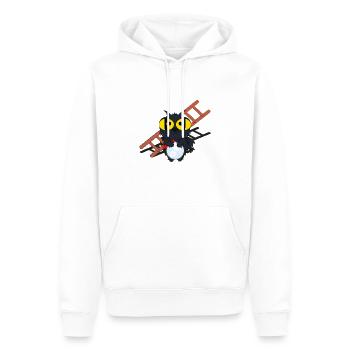 BON MOMENT - Sweat à capuche Premium bio Homme - blanc - Devant - Nico (187cm)