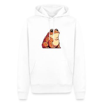 frog - Männer Premium Bio Hoodie - Weiß - Vorne - Nico (187cm)