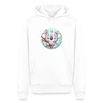 Koala heureux Koala Ours Koala - Sweat à capuche Premium bio Homme - blanc - Devant - Nico (187cm)