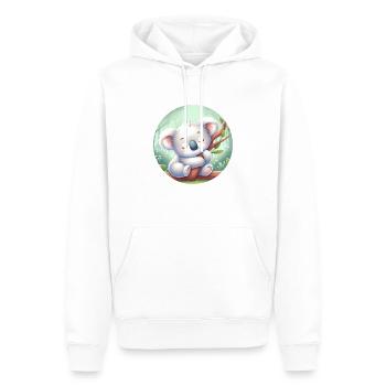 Koala heureux Koala Ours Koala - Sweat à capuche Premium bio Homme - blanc - Devant - Nico (187cm)