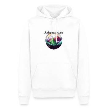 Aventure / Montagne / Pics / Randonnée / Tyrol - Sweat à capuche Premium bio Homme - blanc - Devant - Nico (187cm)