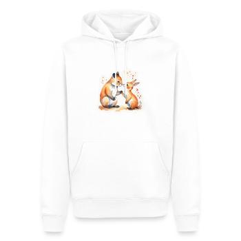 Tierliebe - Männer Premium Bio Hoodie - Weiß - Vorne - Nico (187cm)