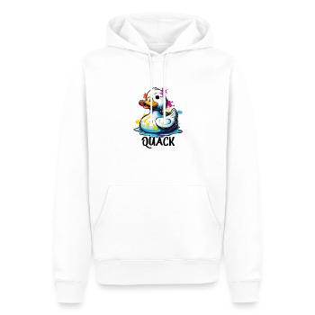 Gummiente / Badeente / Wasser / Badewanne - Männer Premium Bio Hoodie - Weiß - Vorne - Nico (187cm)