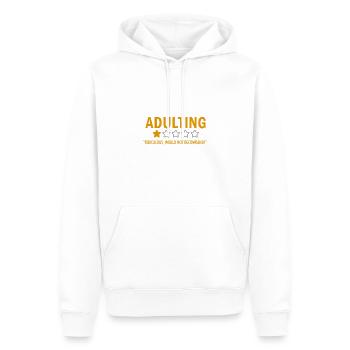 Adulte Ridicule Je ne recommanderais pas Jaune - Sweat à capuche Premium bio Homme - blanc - Devant - Nico (187cm)
