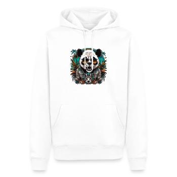 Tattoo / Tier / Kunst / cool / Comic / Panda - Männer Premium Bio Hoodie - Weiß - Vorne - Nico (187cm)