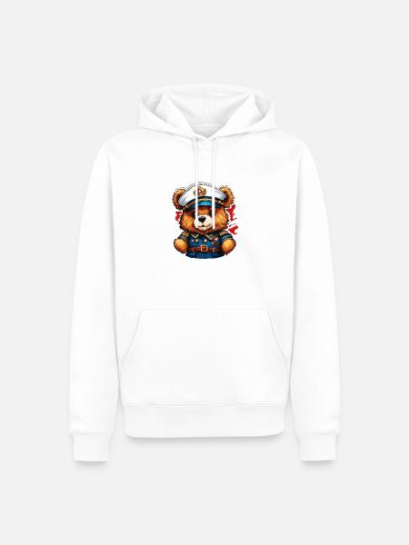 Teddybär / Kuscheltier / Stofftier / Geschenkidee - Männer Premium Bio Hoodie - Weiß