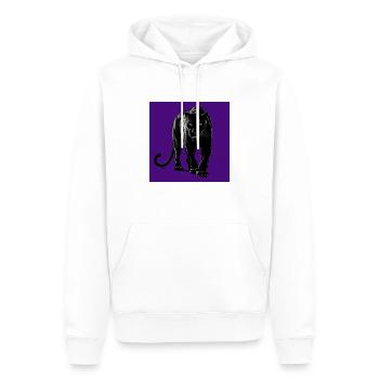 une panthère noire - Sweat à capuche Premium bio Homme - blanc - Devant - Nico (187cm)