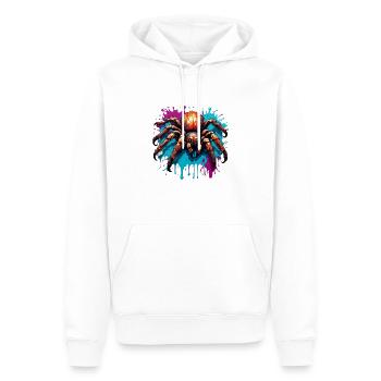 Araignée / Toile / Animal de compagnie / Reptile / Huit pattes - Sweat à capuche Premium bio Homme - blanc - Devant - Nico (187cm)