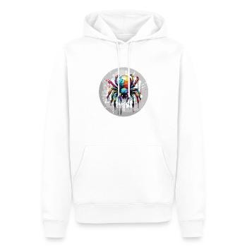 Araignée / Toile / Animal de compagnie / Reptile / Huit pattes - Sweat à capuche Premium bio Homme - blanc - Devant - Nico (187cm)