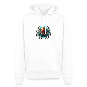 Araignée / Toile / Animal de compagnie / Reptile / Huit pattes - Sweat à capuche Premium bio Homme - blanc - Devant - Nico (187cm)