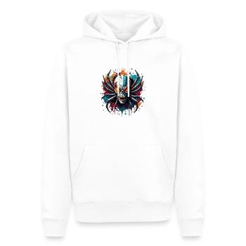Araignée / Toile / Animal de compagnie / Reptile / Huit pattes - Sweat à capuche Premium bio Homme - blanc - Devant - Nico (187cm)