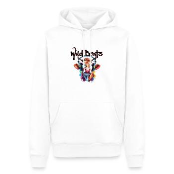 Headphones / Audio / Music / Sound / Cool - Men’s Premium Organic Hoodie - white - Front - Nico (187cm)