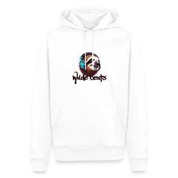 Kopfhörer / Audio / Musik / Klang / cool - Männer Premium Bio Hoodie - Weiß - Vorne - Nico (187cm)