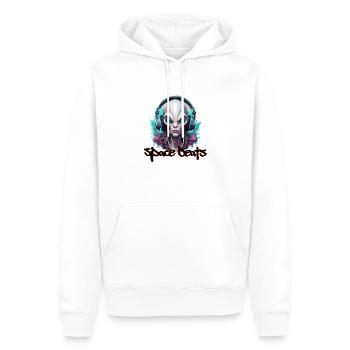 Kopfhörer / Audio / Musik / Klang / cool - Männer Premium Bio Hoodie - Weiß - Vorne - Nico (187cm)