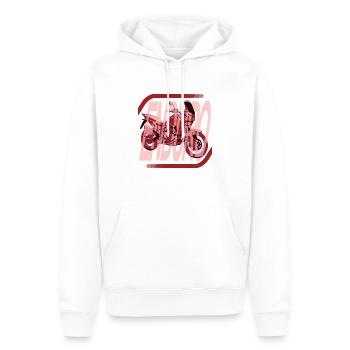 Hotplace Enduro - Sweat à capuche Premium bio Homme - blanc - Devant - Nico (187cm)