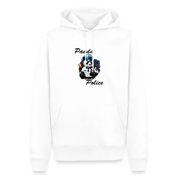 Panda / Tier / Zoo / Bambus / Wild / Kindlich - Männer Premium Bio Hoodie - Weiß - Vorne - Nico (187cm)