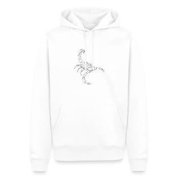 Scorpion - Men’s Premium Organic Hoodie - white - Front - Nico (187cm)
